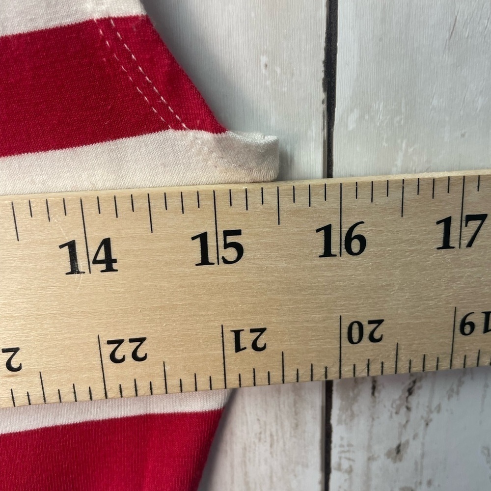 LOFT Red and White Striped Top size 0 - Picture 6 of 10